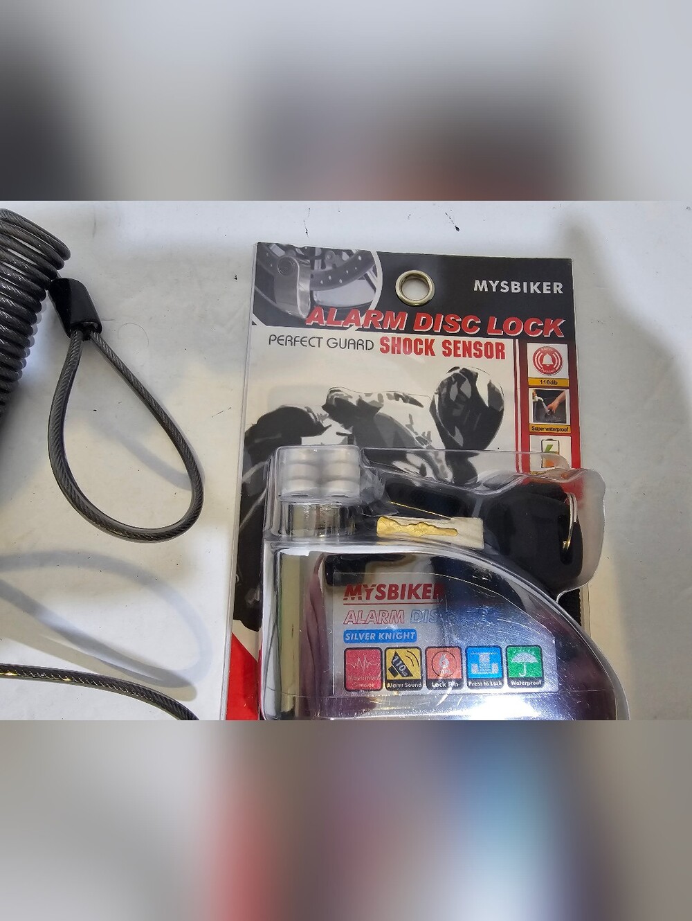 Alarm Disc Lock Mysbiker Perfect Guard Shock Sensor for Motorcycle etc